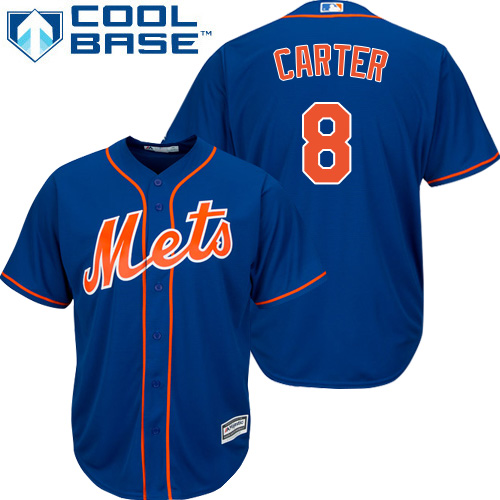 Mets #8 Gary Carter Blue Cool Base Stitched Youth MLB Jersey